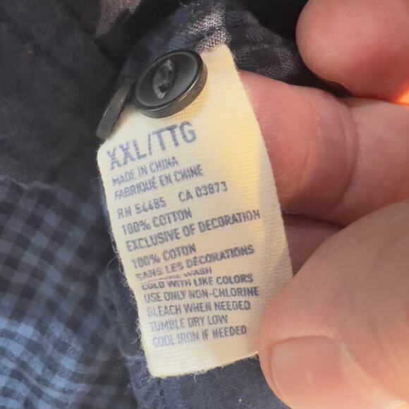 American Eagle Outfitter Shirt Men 2XL Vintage Fit Marble Snap Buttons Flannel - Picture 10 of 11